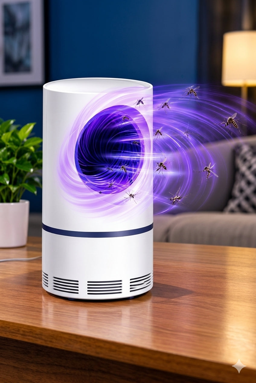 Mosquito Killer Lamp International Eco Friendly Bug Zapper Electric Mosquito Lamp Dual Mosquito Zapper Lamp Indoor Insect Trap Portable Killer Lamp.M61 (White)
